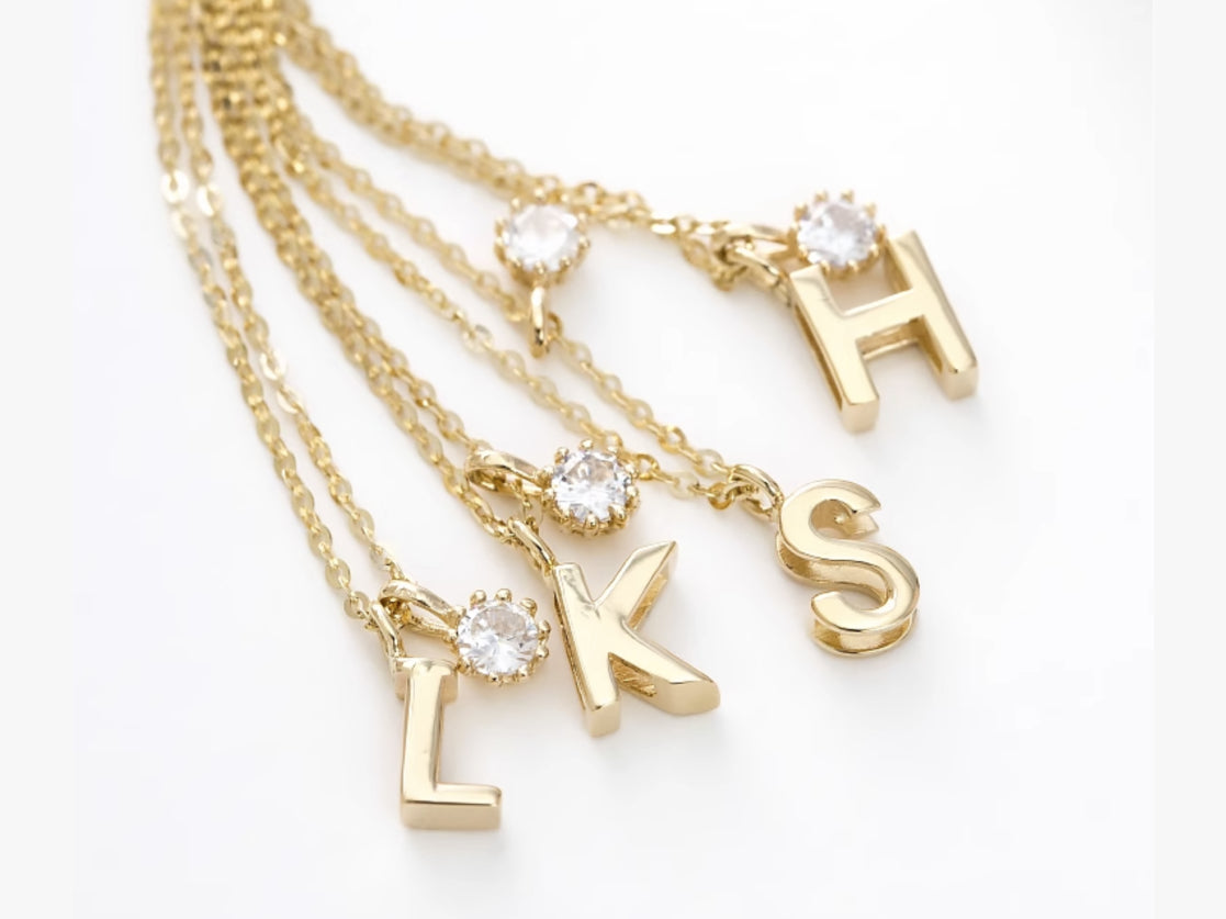 14K Gold Alpha Necklace
